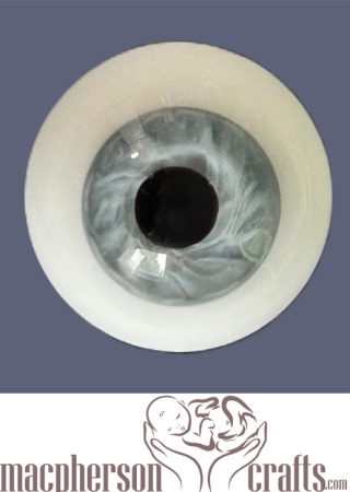 20mm Mouth Blown Glass Eyes -  Ice Blue