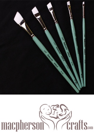 A Set of RebornFX 5 Piece Angle Brush Set