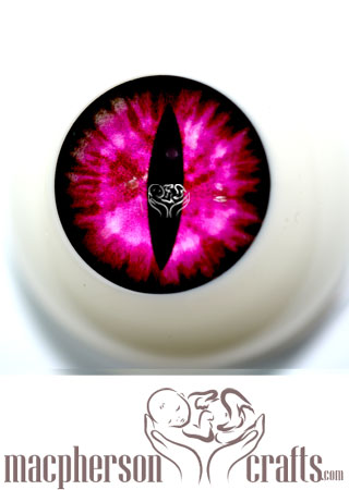 22mm Acrylic Eyes Dragon Cat Style - Pink