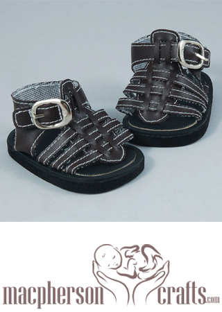 Brown Preemie Sandals