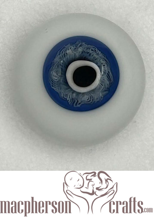 24mm Mouth Blown Glass Eyes - Medium Blue 