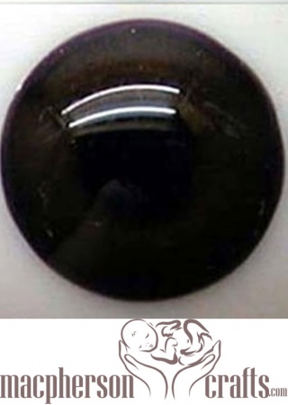 20mm Half Round Real Life Glass Eyes - Dark Brown