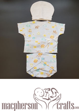 Hat, Diaper and Shirt set ~ Preemie