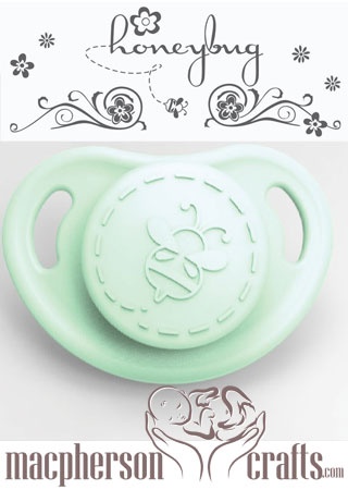 HoneyBug Cutie Pie Micro Preemie Pacifier - Minty