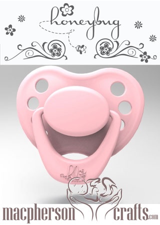 HoneyBug Sweetheart Pacifier - Baby Coral