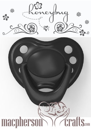 HoneyBug Sweetheart Pacifier - Black Star