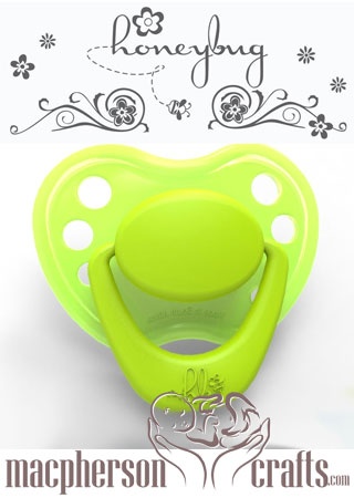 HoneyBug Sweetheart Pacifier - Greeny