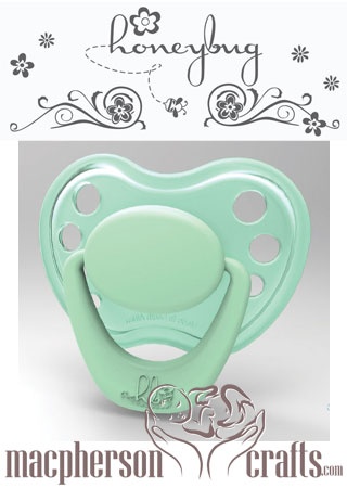 HoneyBug Sweetheart Pacifier - Miss Minty