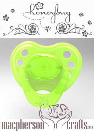 HoneyBug Sweetheart Pacifier - Summer Lime