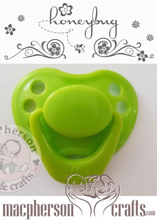 HoneyBug Sweetheart Pacifier - Totally Lime