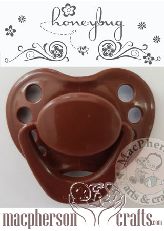 HoneyBug Sweetheart Pacifier - Woodlands Brown