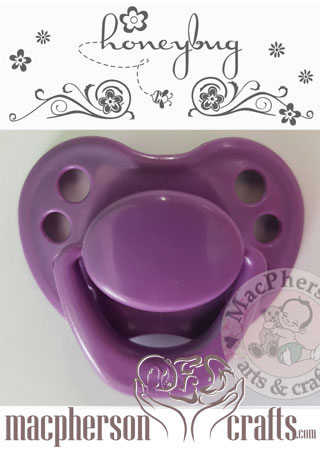 HoneyBug Sweetheart Pacifier ~ Violet