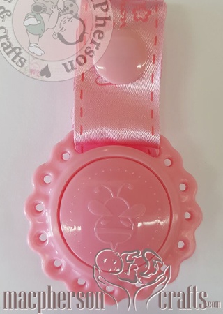 Honeybug Noe Noe Pacifier Clip ~ Piggy Pink