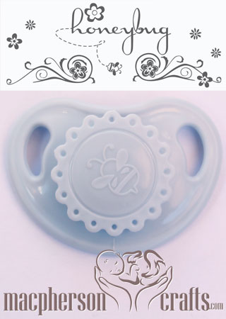 HoneyBug Precious Vintage Pacifier - Pebble Blue