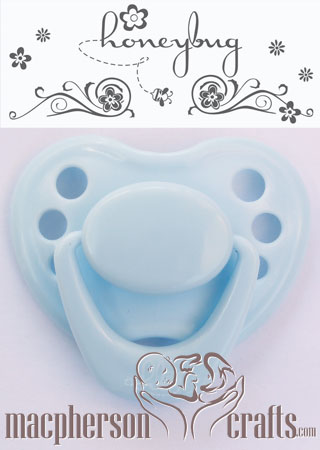 HoneyBug Sweetheart Pacifier - Baby Blue