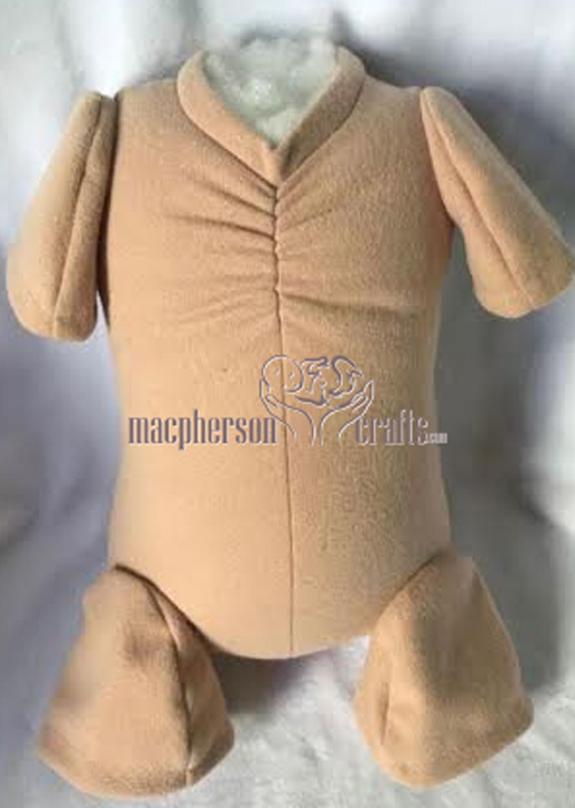 18 Inch Flesh Doe Suede Body - Jointed 3/4 Arms, 3/4 Legs