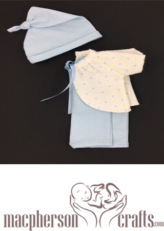 Micro 3pc set ~ Blue (Hat/jacket/romper) 