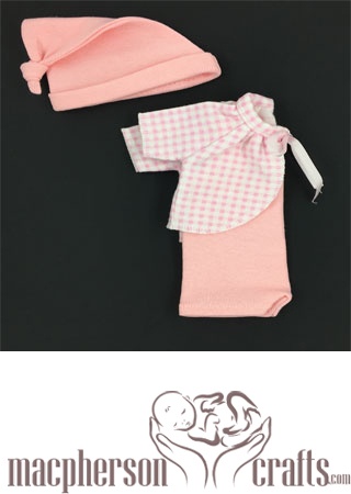 Micro 3pc set ~ Pink (Hat/jacket/romper) 