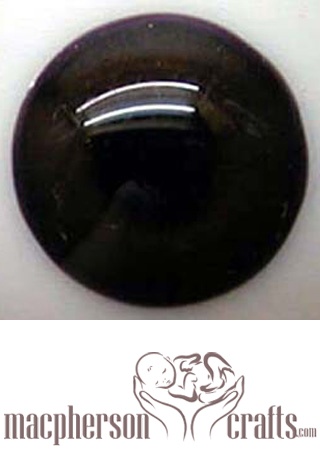 18mm Mouth Blown Glass Eyes -  Dark Brown