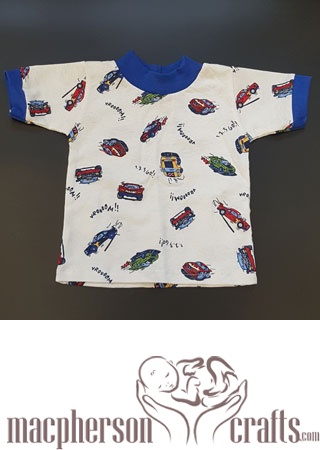 Newborn Ribbed Cuff T-shirt ~ Boy