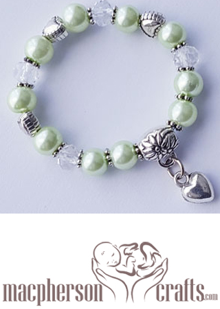 Pearly Bugs Baby Bracelet - Baby Lime