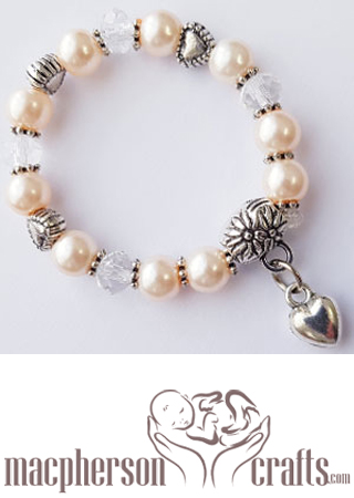 Pearly Bugs Baby Bracelet - Ivory