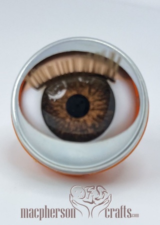 Peek a Boo Eyes - 16mm - Medium Brown