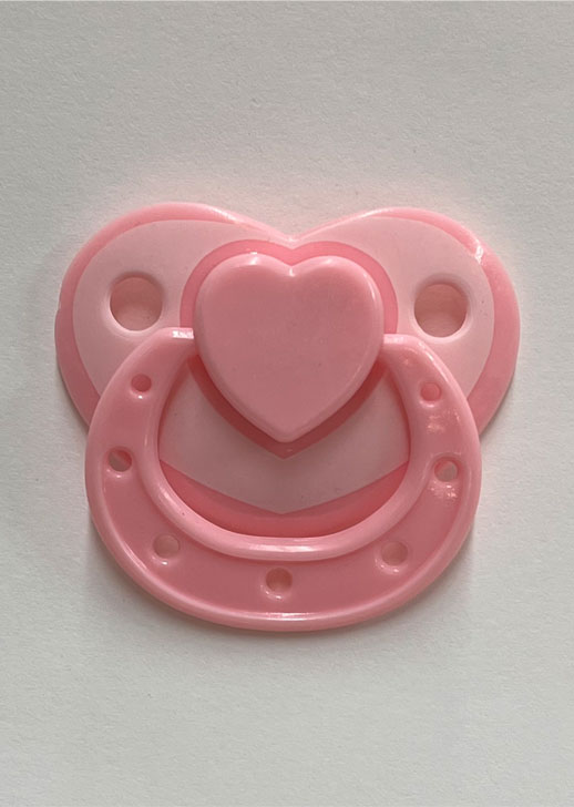 Coral Heart Pacifier