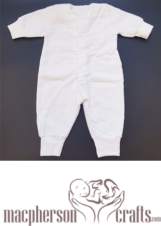 Preemie Footless Sleeper ~ White