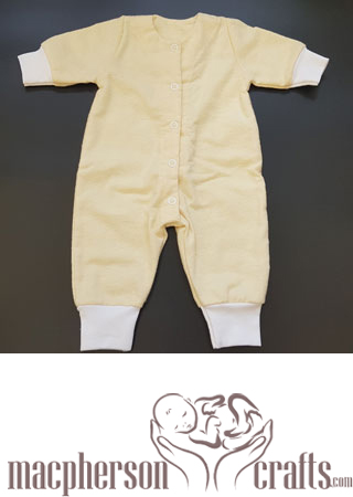 Preemie Footless Sleeper ~ Yellow