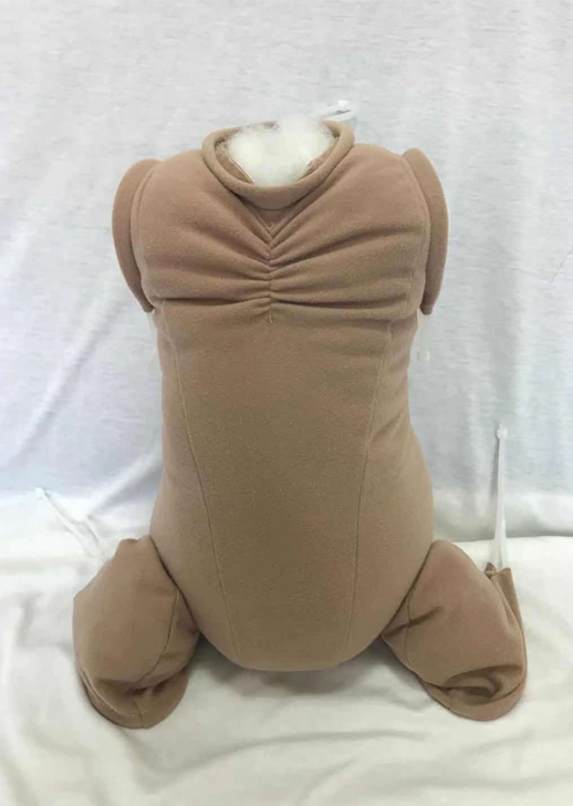 28 Inch Darker Flesh Doe Suede Multi Panel Body ~ Full Arms Non Jointed, 3/4 Legs Jointed