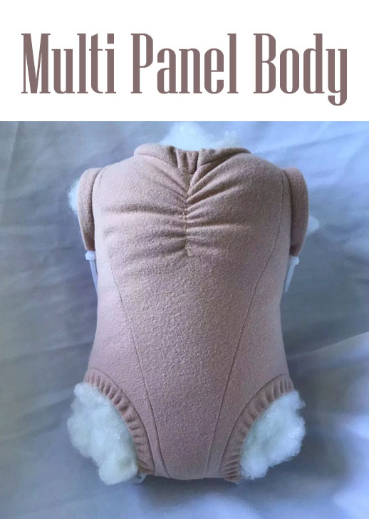 20 Inch Flesh Doe Suede Multi Panel Body ~ Full Arms, Full Front Legs ~No Joints