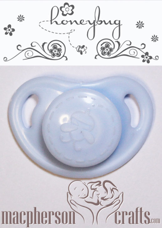 HoneyBug Cutie Pie Micro Preemie Pacifier - Baby Blue